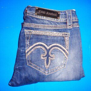Womens ROCK RERIVAL Alanis Boot Cut Jeans size 36 x 32